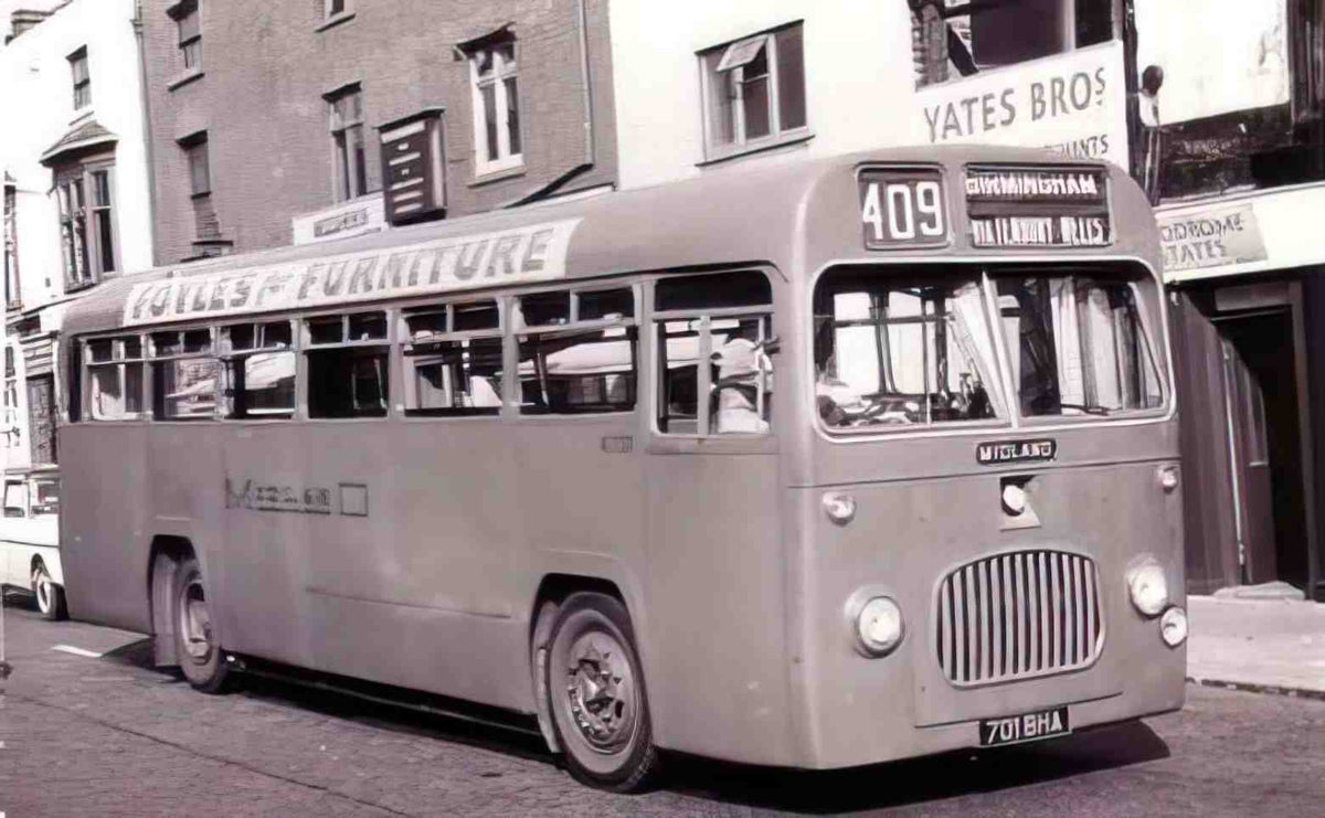 Warwickshire Birmingham Single Decker Bus 1950s Vintage A4 Photo Print