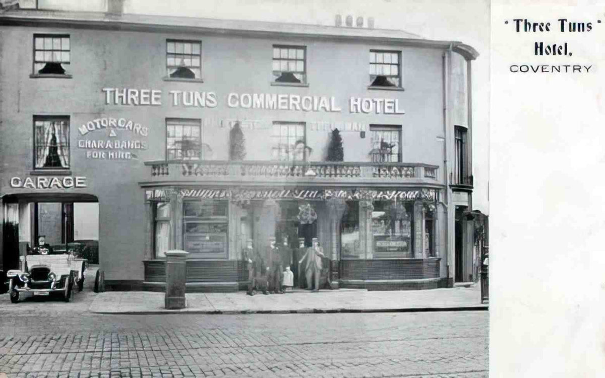 Warwickshire Coventry Three Tuns Commercial Hotel 1900s Vintage A4 Photo Print