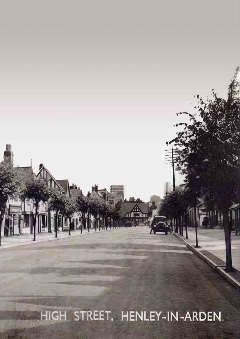 Warwickshire Henley in Arden 1940s vintage old CROP A4 Photo Print