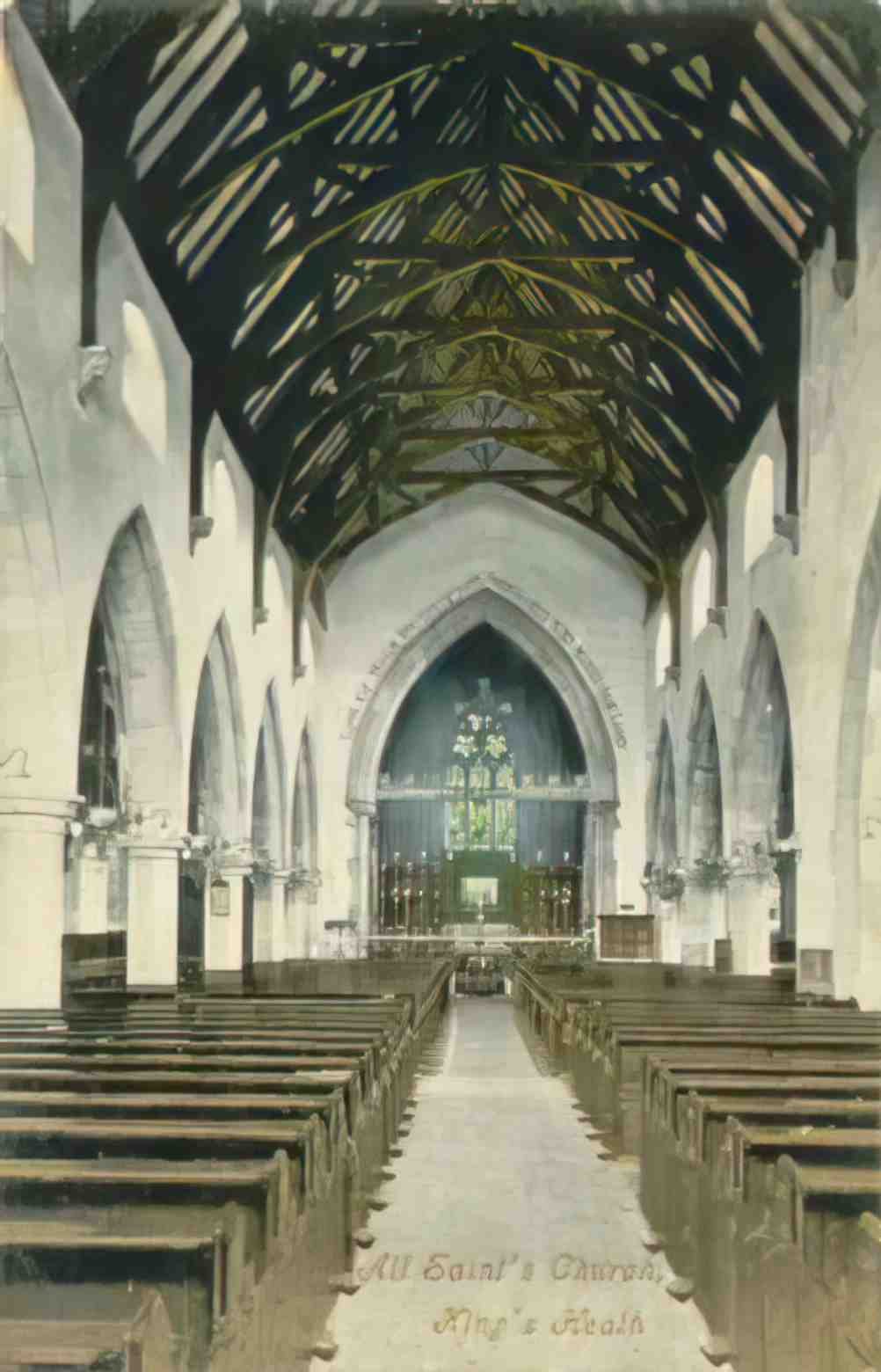 Warwickshire Kings Heath All Saints Church Vintage A4 Photo Print