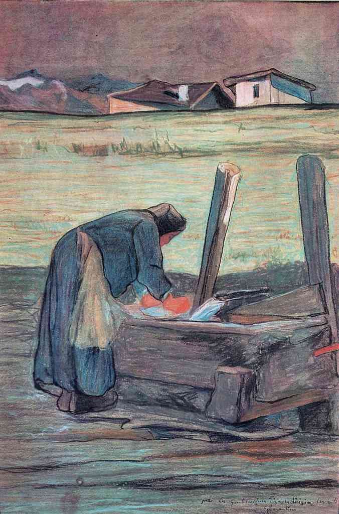 Washer Giovanni Segantini Symbolism A4 Photo Print