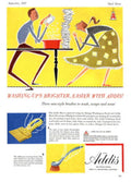 Washing Up Addis 1950s Vintage Retro Advert Poster