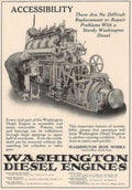 Washington Diesel Engine Vintage Retro Advert Ads A4 Photo Print