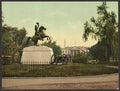 Washington Jackson Monument & White House Vintage A4 Photo Print