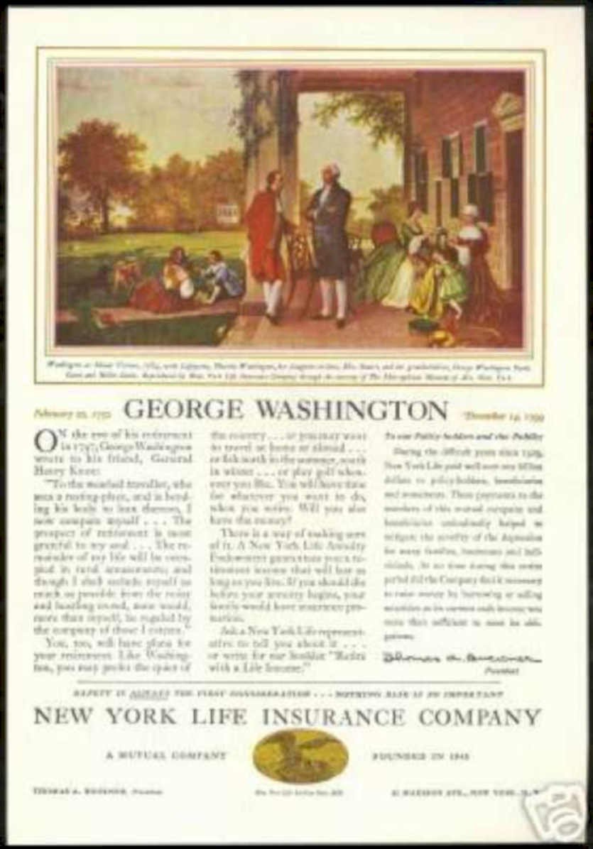Washington Life 1799 Vintage Retro Advert Ads A4 Photo Print