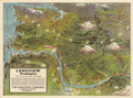 Washington Longview Map Vintage Retro Advert Poster
