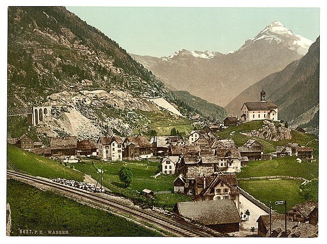 Wassen St Gotthard Vintage A4 Photo Print