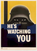 Watching Helmet Eyes American World War II Advert Poster