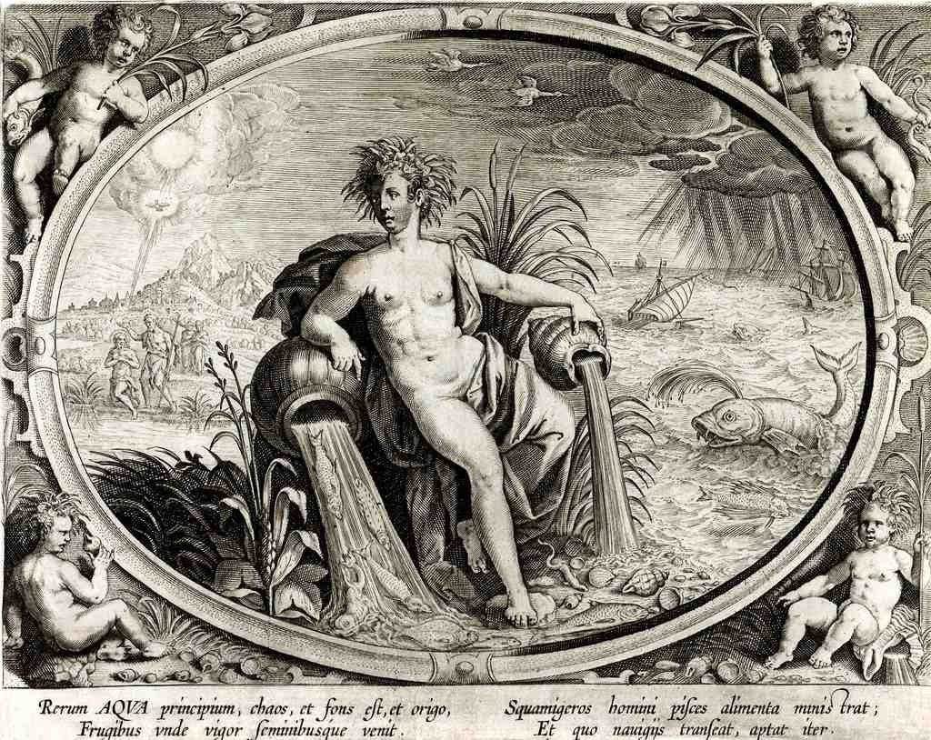 Water 16thc Vintage A4 Photo Print