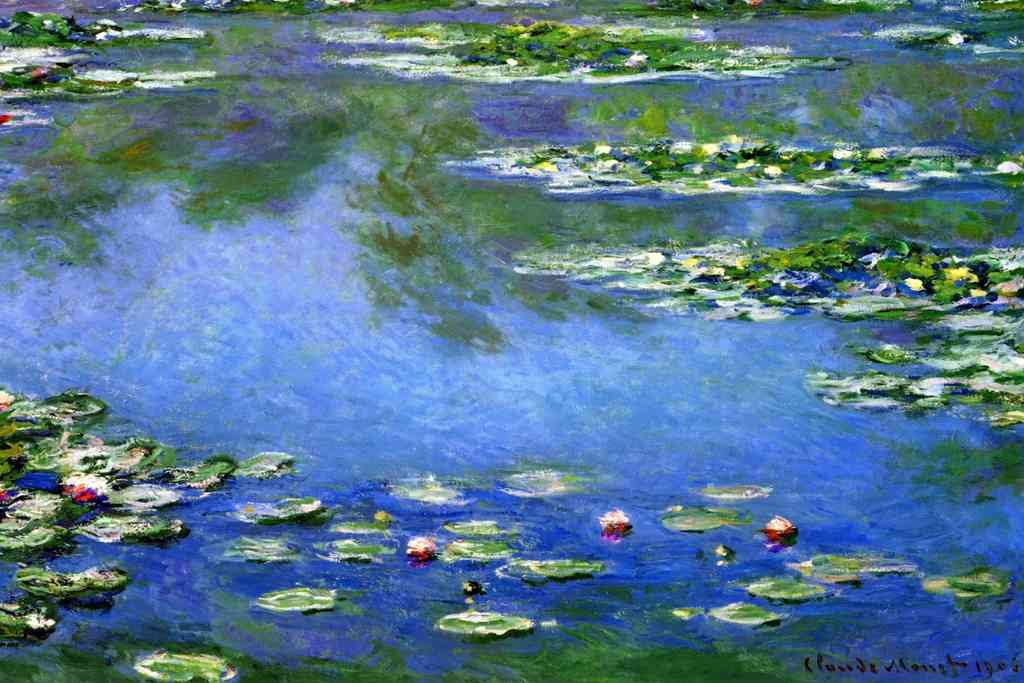 Water Lilies Monet Impressionism A4 Photo Print