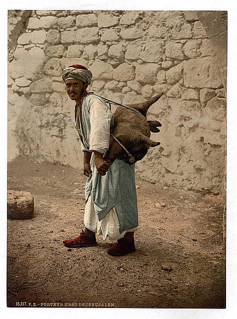 Water carrier of Jerusalem Vintage A4 Photo Print