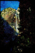 Waterfalls 027008 Yosemite Falls A4 Limited Edition Watercolour Print