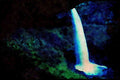 Waterfalls 027018 Waterfall From Rock Overhang A4 Limited Edition Watercolour Print