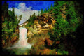 Waterfalls 027044 Big River Waterfall A4 Limited Edition Watercolour Print