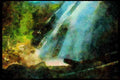 Waterfalls 027069 Close Up Of Bridal Veil Falls A4 Limited Edition Watercolour Print
