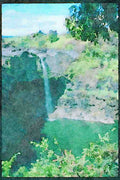 Waterfalls 027082 Akaka Falls, Hawaii A4 Limited Edition Watercolour Print