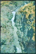 Waterfalls 027093 Waterfall In Klickitat Gorge A4 Limited Edition Watercolour Print