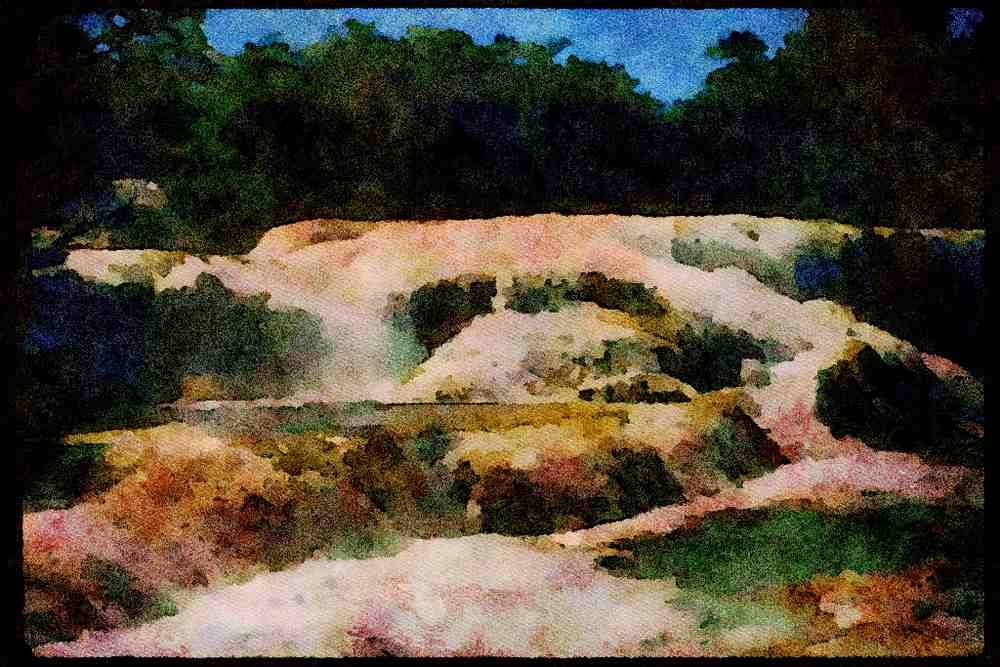 Waterfalls 027099 Wide River Waterfalls A4 Limited Edition Watercolour Print