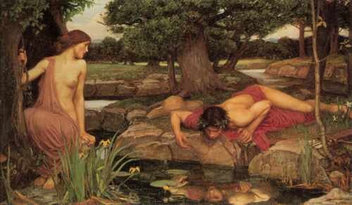 Waterhouse Echo And Narcissus Big A4 Photo Print