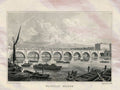 Waterloo Bridge Thames London England Shepherd 1827 Vintage A4 Photo Print