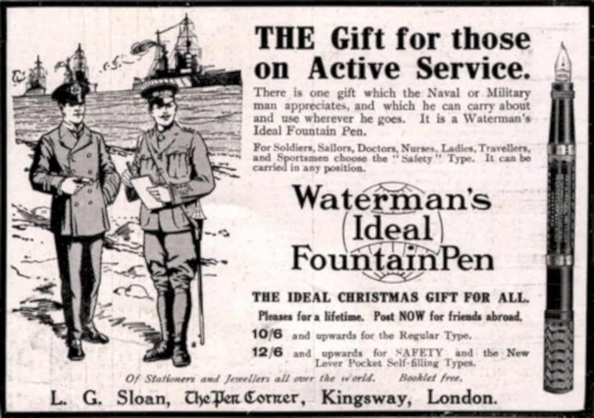 Waterman Ideal Pen World War 2 ii 1 Vintage Retro Advert