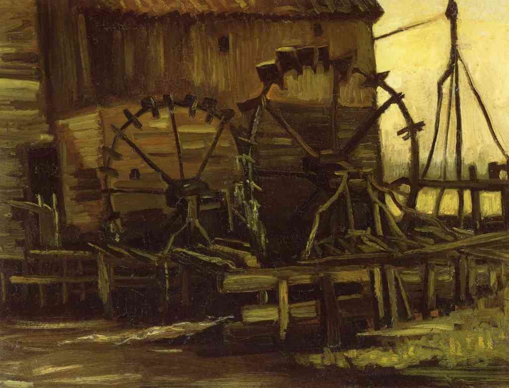Waterwheels Van Gogh A4 Photo Print