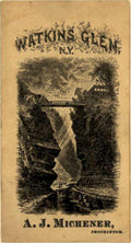 Watkins Glen Waterfall Vintage Retro Advert Ads A4 Photo Print
