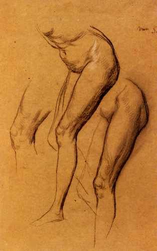 Watts George Frederick Nude Studies Of Long Mary Two Being Studies For Eve A4 Photo Print