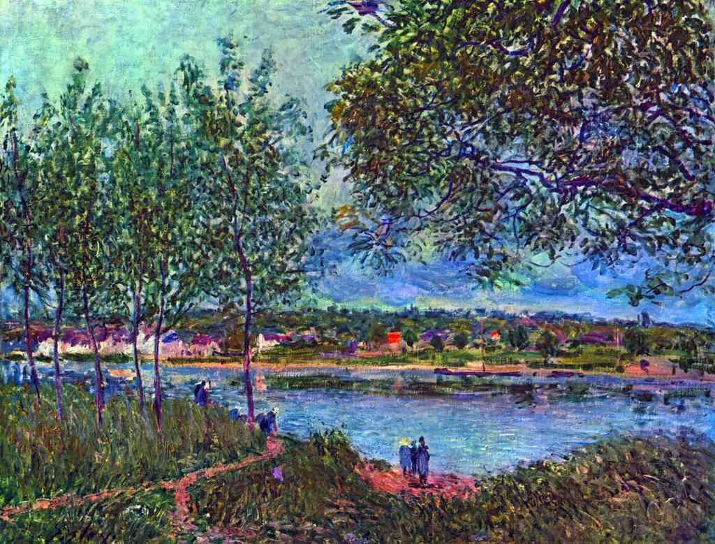 Way Of The Old Ferry Sisley Impressionism A4 Photo Print