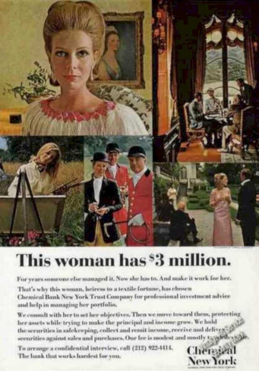 Wealthy Woman Trust Vintage Retro Advert Ads A4 Photo Print