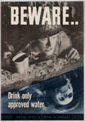 Weary Soldier Water American World War II Advert Poster
