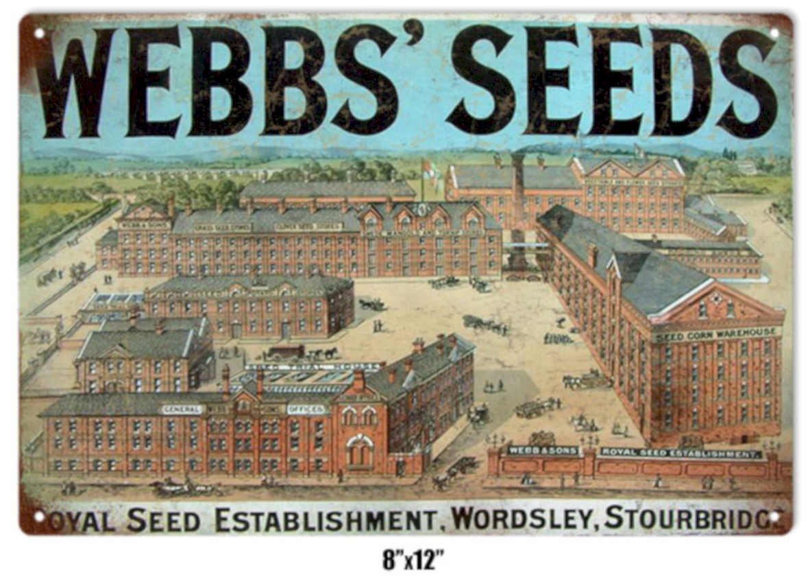 Webbs Seeds Warehouse Vintage Retro Advert Ads A4 Photo Print