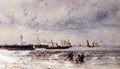 Weber Theodore Shipping Near A Harbour Entrance Art A4 Photo Print