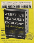 Webster Dictionary Book 1940s Vintage Retro Advert Poster