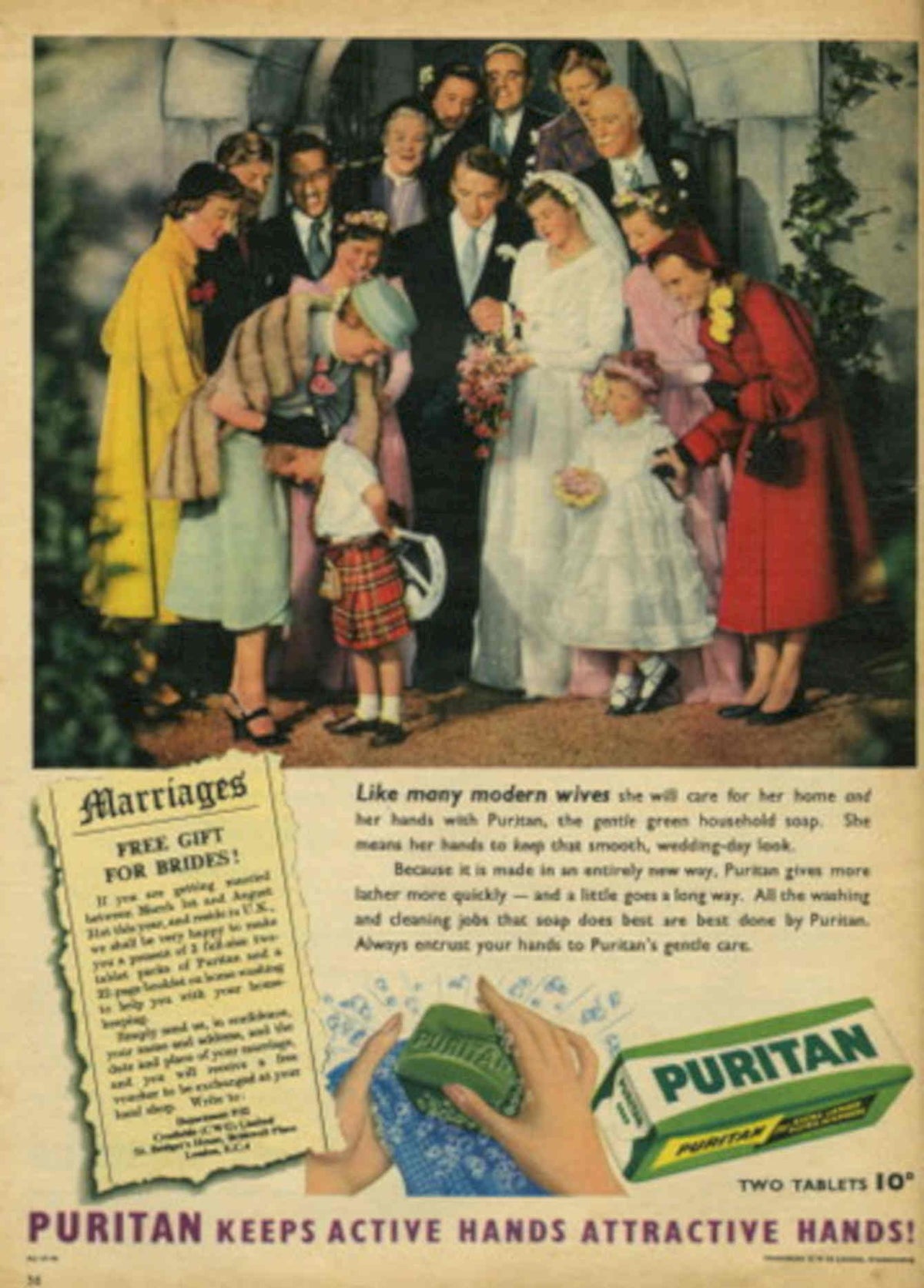 Wedding Bride Groom 2 1950s Vintage Retro Advert Poster