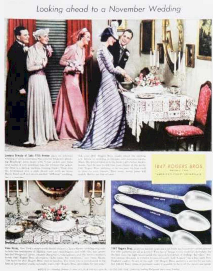 Wedding Silver Rogers Vintage Retro Advert Ads A4 Photo Print