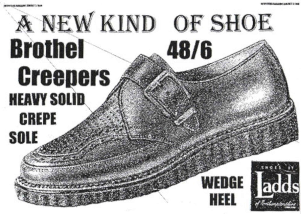 Wedge Heels Creepers 1950s Vintage Retro Advert Poster