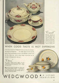 Wedgwood Dinnerware Consall 1930s Vintage Retro Advert Poster