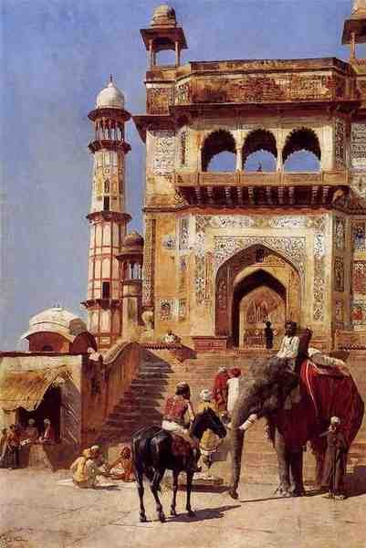 Weeks Edwin Before A Mosque 1883 A4 Photo Print