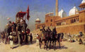 Weeks Edwin Great Mogul And His Court Returning From The Great Mosque At Delhi India A4 Photo Print