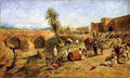 Weeks Edwin Lord Arrival Of A Caravan Outside The City Of Morocco A4 Photo Print