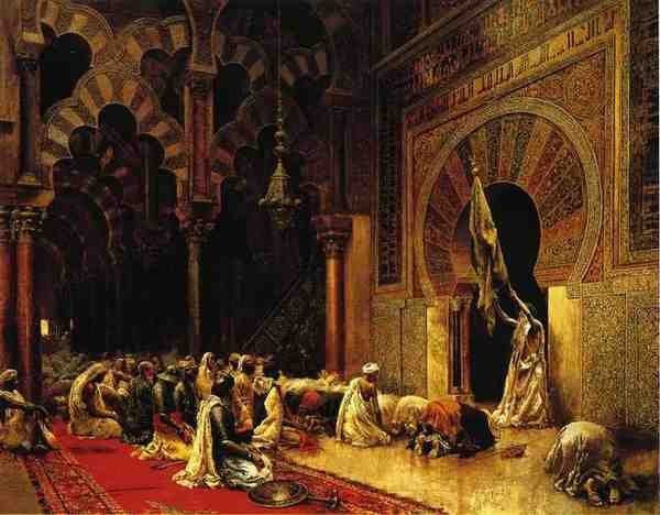 Weeks Edwin Lord Interior Of The Mosque At Cordova A4 Photo Print