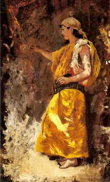 Weeks Edwin Lord Standing Arab Woman A4 Photo Print