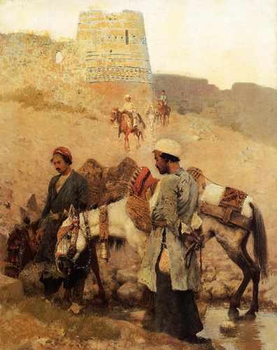 Weeks Edwin Lord Traveling In Persia A4 Photo Print