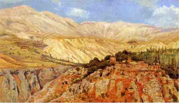 Weeks Edwin Lord Village In Atlas Mountains Morocco A4 Photo Print