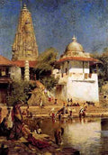 Weeks Edwin The Temple And Tank Of Walkeshwar At Bombay A4 Photo Print