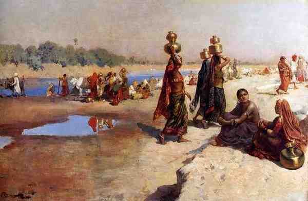 Weeks Edwin Water Carriers Of The Ganges A4 Photo Print