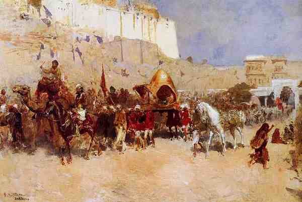 Weeks Edwin Wedding Procession Jodhpur A4 Photo Print