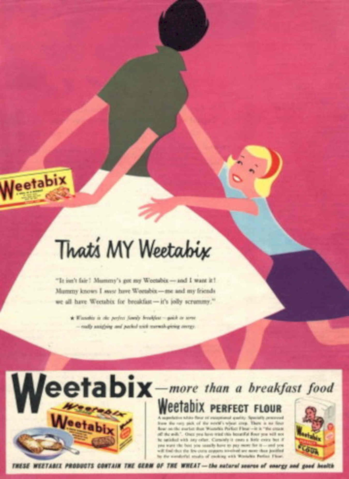 Weetabix Cereal Box 1950s Vintage Retro Advert Poster