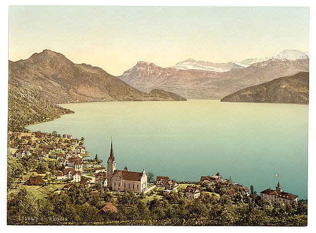 Weggis I Rigi Vintage A4 Photo Print